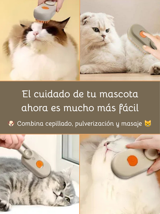 Cepillo vaporizador para mascotas