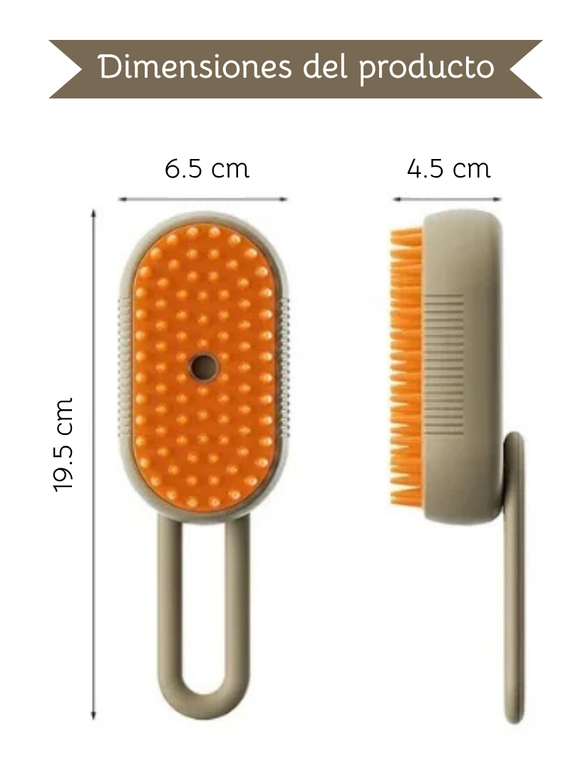Cepillo vaporizador para mascotas