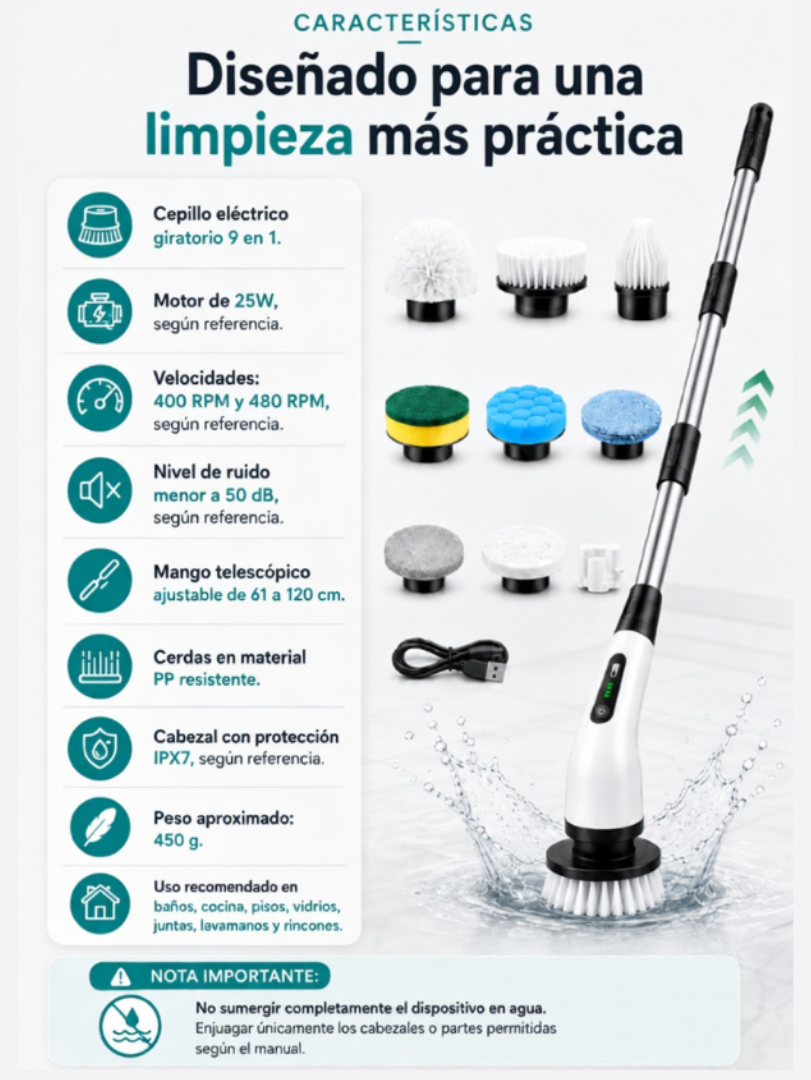 Cepillo limpiador inalámbrico