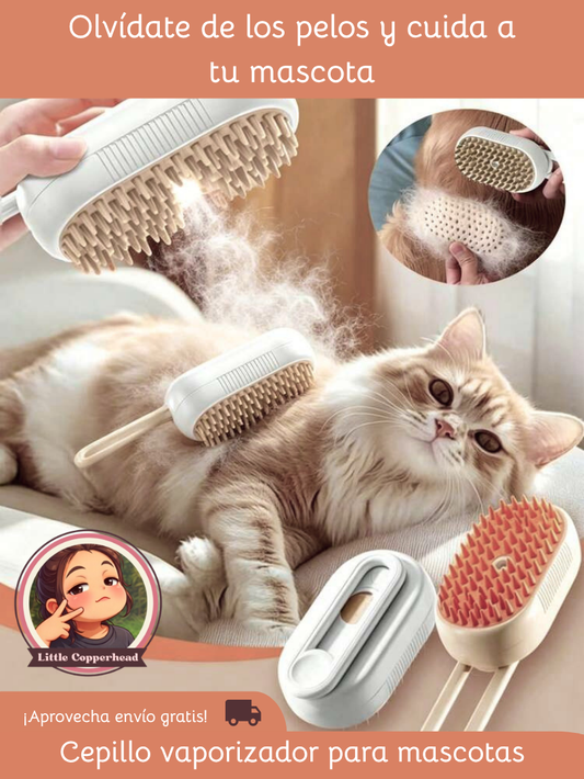 Cepillo vaporizador para mascotas